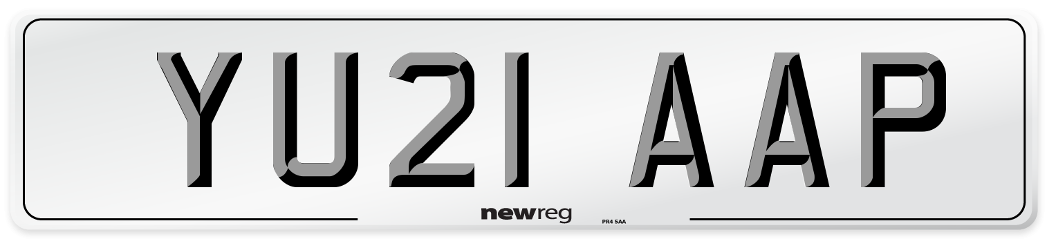YU21 AAP Number Plate from New Reg